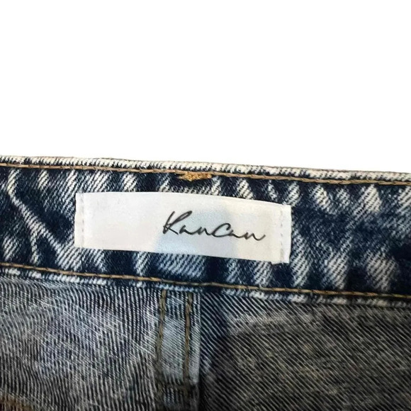 NWT Kancan Collie Super‎ High Rise Distressed Frayed Hem Mom Jeans Size 7/27 - Picture 14 of 16